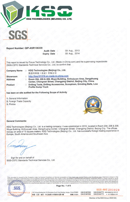 La CINA KSQ Technologies (Beijing) Co. Ltd Certificazioni